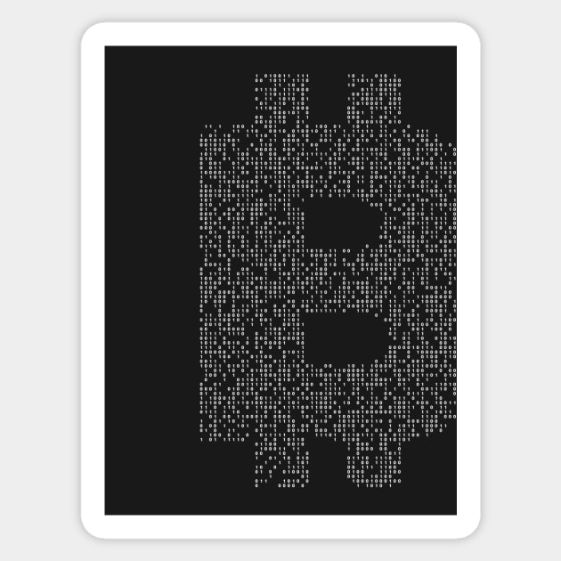 Bitcoin (BTC) Binary Logo Sticker by cryptogeek